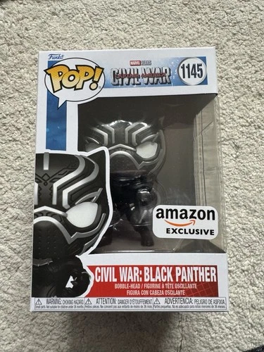 Funko Pop! Civil War: Black Panther - Amazon (Exclusive) #1145 - W/ Protector