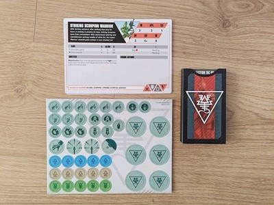 Kill Team - Aeldari Striking Scorpions Karten und Token Set