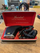 Vintage Norelco Flip-top Speed shaver II, Tested/working Includes Case And Brush