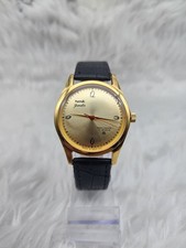 Vintage HMT Janata Sunburst Golden Dial 17 Jewels Mechanical Hand-Winding Watch