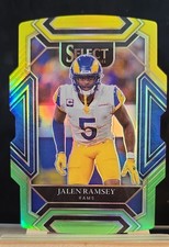 2021 Panini Select - Club Level Jalen Ramsey #220 Green & Yellow Prizm Die-Cut