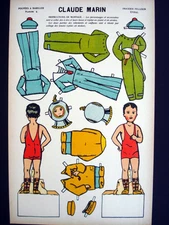 Imagerie d’Epinal/Pellerin Claude Marin, Bright Uncut Paper Dolls Inv1394