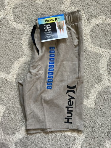 Hurley Youth Hybrid Shorts size 10/12 Tan New - 第 1/3 張圖片