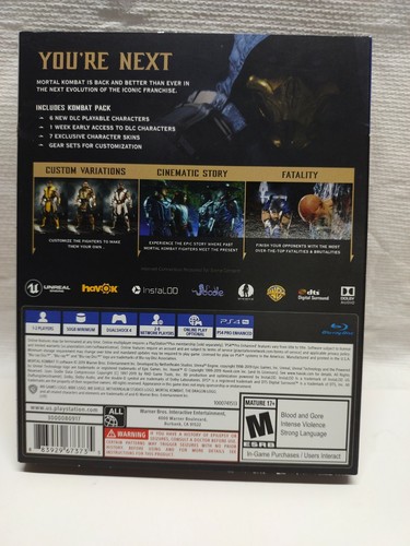 Mortal Kombat 11  Premium Edition (PlayStation 4, 2019) Complete CIB Steelbook - Picture 2 of 6