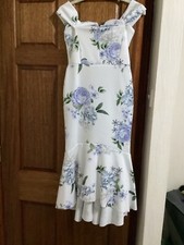 new look bodycon sleeveless dress with frill tail size 10