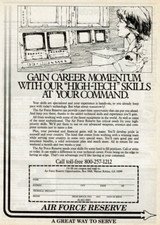 1984 Vintage Print Ad US Air Force Reserve A Great Way To Serve High Tech Skills