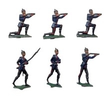 *HH* Lotto 6 Soldatini Antichi Metallo Piombo Ferro Soldatino Lead Soldier 