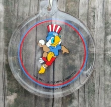 NOS 1984 LOS ANGELES OLYMPICS Sam The Eagle KEY-CHAIN Never Used KEN NORTON CO.