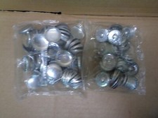 100 sets 30mm Fabric Cover Buttons Flat Ring Back DIY fabric button