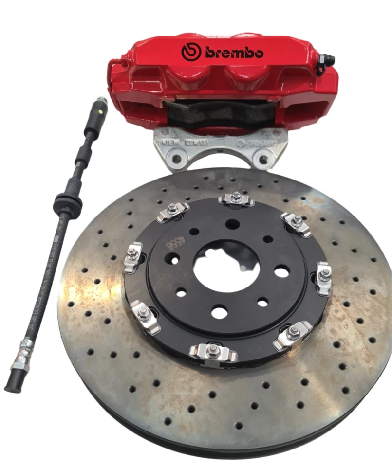 Brembo Big Front Brake Kit (Red) - 500 Abarth Floating Discs & Callipers NEW - Image 2 of 4