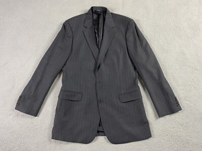 Brooks Brothers Suit Jacket 42 L Gray Wool Striped 346 Designer Luxury Premium