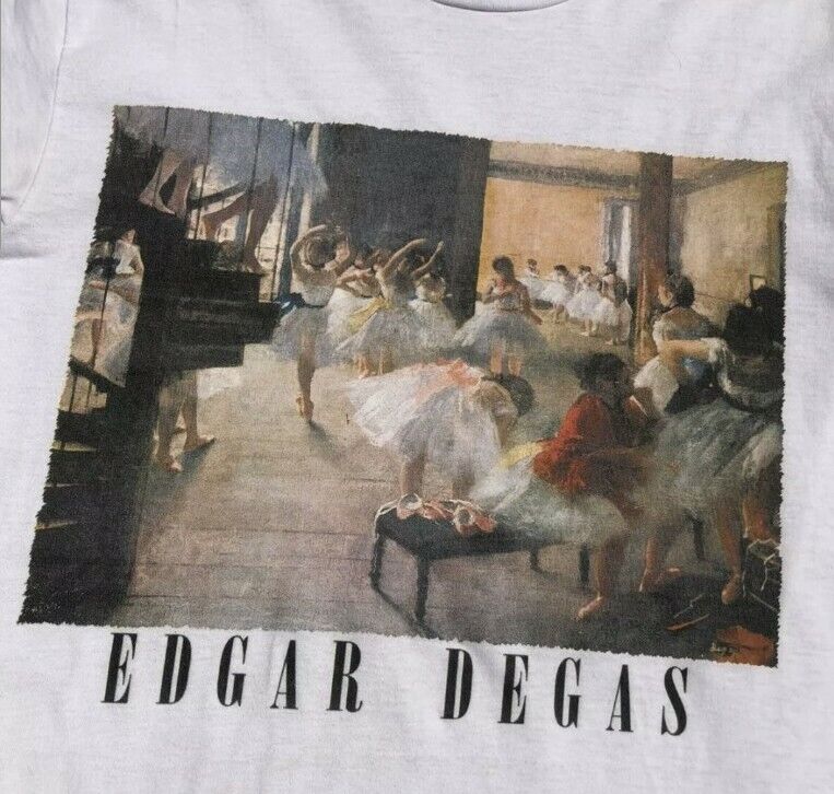 Vintage 90s Edgar Degas Wearable Art Mens Small J… - image 2