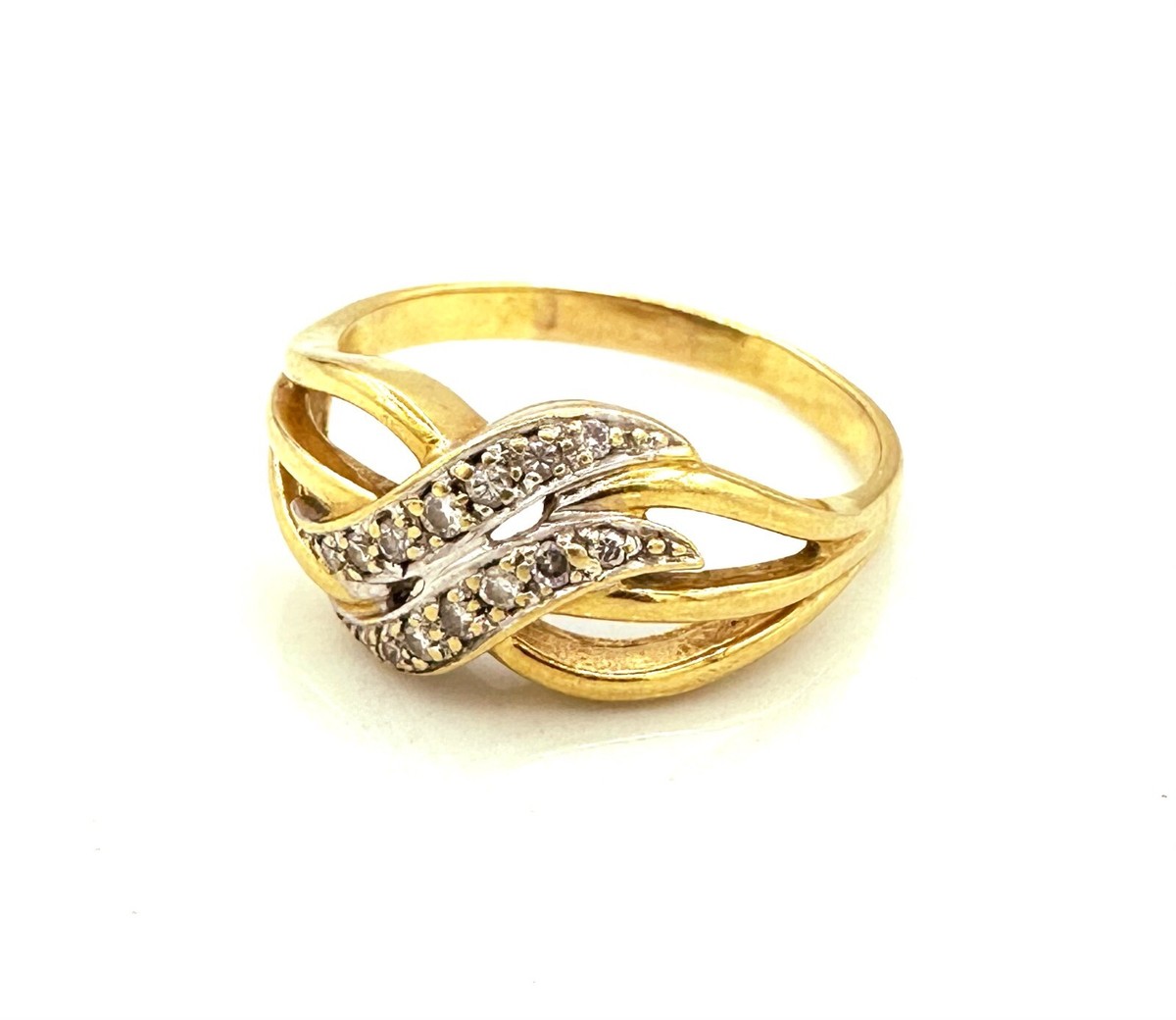 Bague Or 18 Carats Avec Diamants 0,50 Carat - Modèle éternité, 9,60 G, Occasion