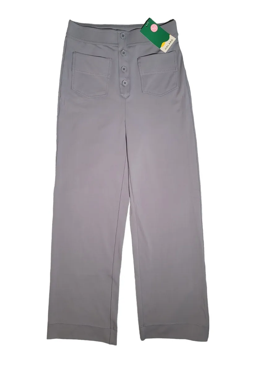 HALARA Pants Trousers Women New Work Casual Pull On Up GRAY Size S