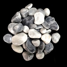Natural Pebbles Light Grey 5 to 20 mm for terrariums or plant pot toppers 100g