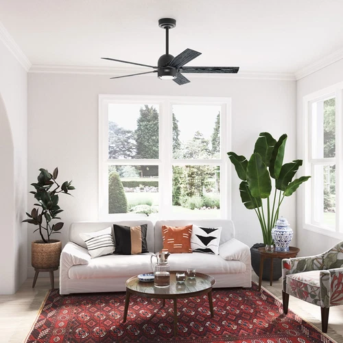 Hunter 52 inch Erling ENERGY STAR® Matte Black Ceiling Fan, Light Kit, Remote - Picture 4 of 16