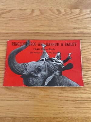 Ringling Bros and Barnum & Bailey Circus 1946 Route Book Clown Elephant Vintage