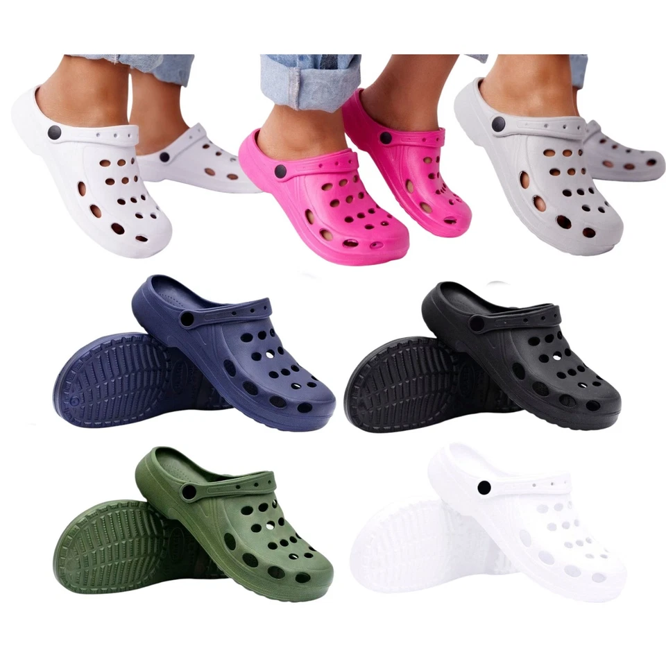 Damen Herren Kinder Clogs Sandalen Schaum Schuhe Badeschuhe Gartenschuhe