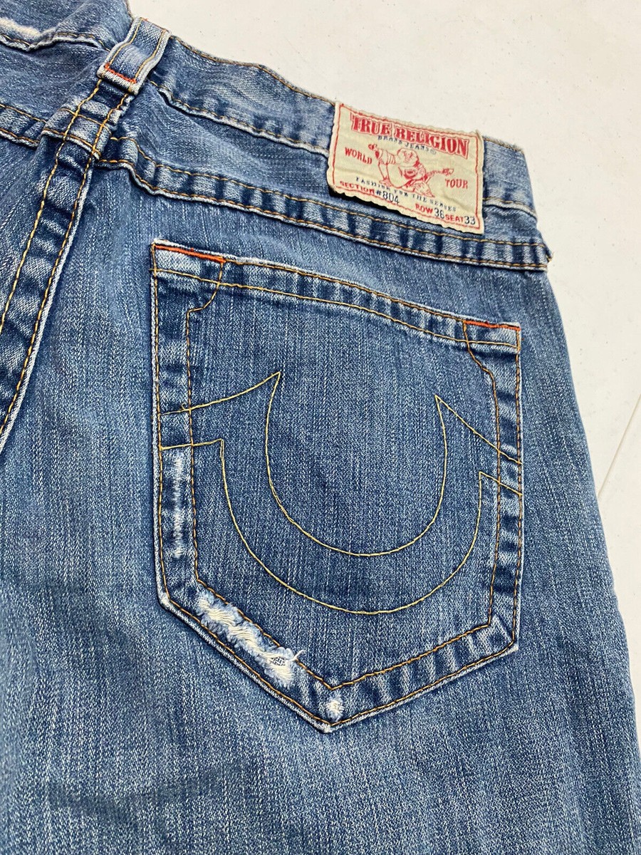 True Religion Section #804 Men's Distressed Denim Jeans Actual