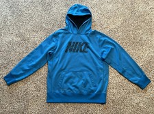 NIKE THERMA-FIT HOODIE - YOUTH XL - BLUE