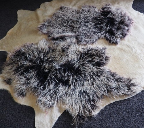 Feather Soft - Genuine Mongolian Lambswool Rug - Gorgeous Frosted Grape - Picture 9 of 12