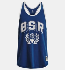 Under Armour Project Rock BSR Blue Mirage Tank Top NEW