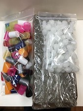 72 PCS Clear 10ml 1/3 oz PLAIN Roll on Bottle With Color Caps and Roller
