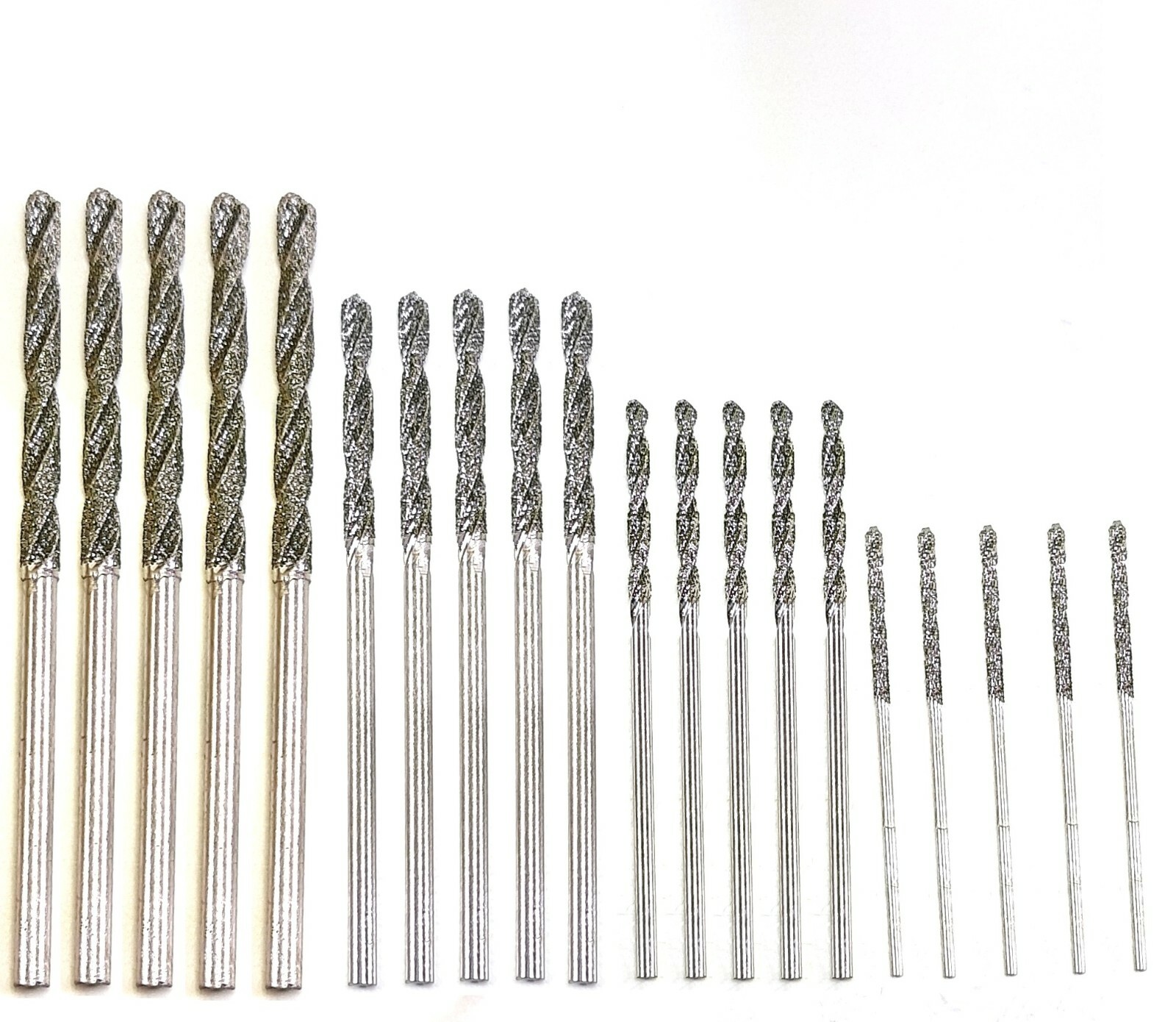 Dril Set 1mm 1.5mm 2mm 2.5mm Diamond Coated Twist Drill Bits 20 pcs. fits Dremel eBay