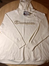 1X Champion  Powerblend Classic Graphic Hoodie BNWTS 55.00 In Natural