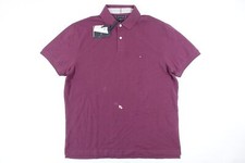 TOMMY HILFIGER PURPLE LARGE CLASSIC FIT THE 1985 POLO SHIRT MENS DEFECT