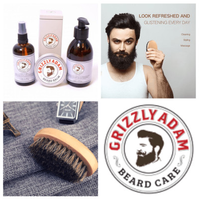 Grizzly Adam Premium Bartpflege Geschenkset + Eberborstenbürste