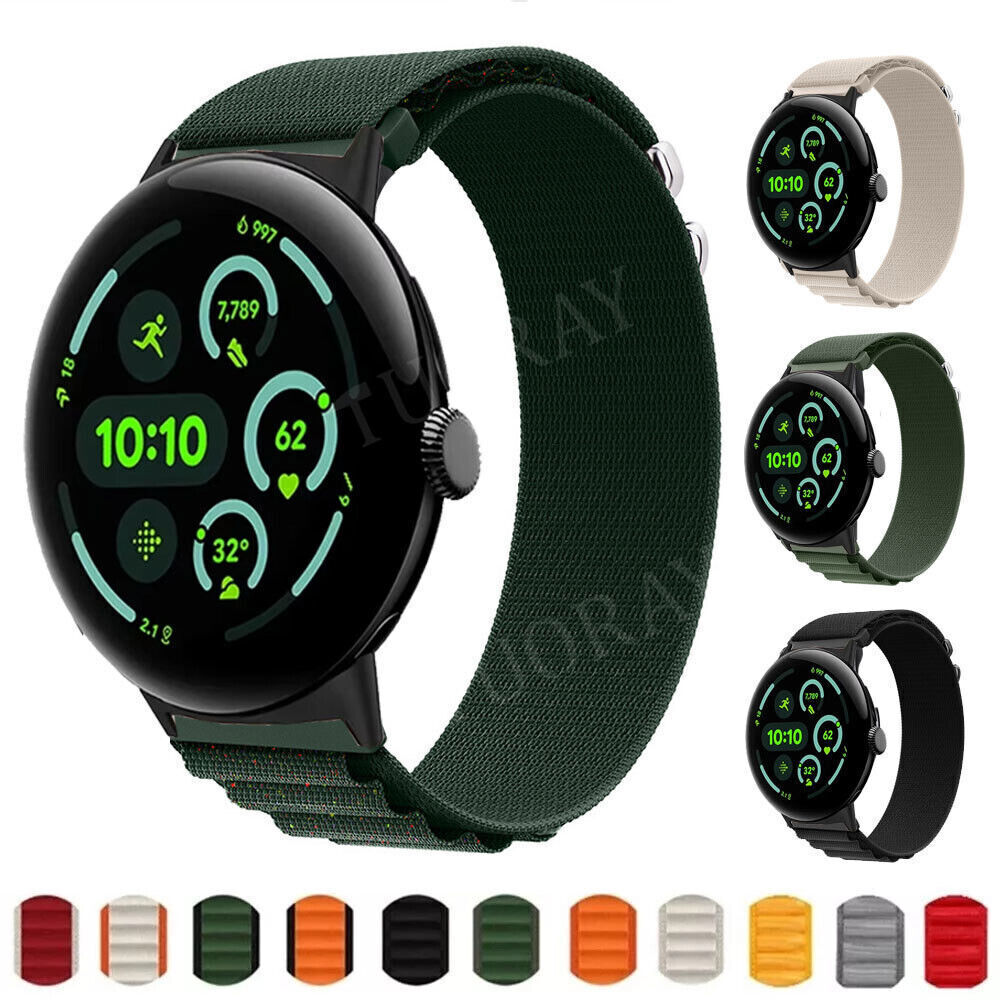 Replacement For Google Pixel Watch 3/2/1 41 45mm Nylon Loop Band Strap Bracelet
