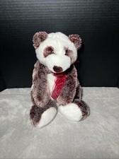 Ganz Heritage Collection Plush Panda Bear Rose HV3873 Floppy Bean Bag Toy Pet
