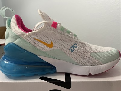 women's nike air max 270 white university gold laser fuchsia