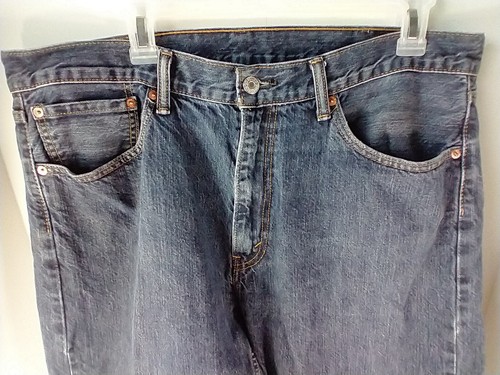 Levi’s Jeans Men's 38x29 Blue 505 Straight Regular Fit 100% Cotton Denim - Picture 2 of 10