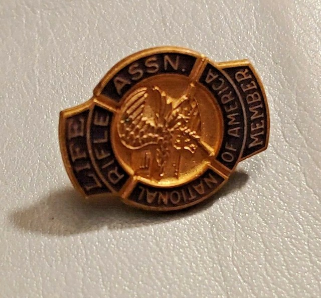 Vintage NRA Life Member Lapel Pin 1/20 10K GF Leavens Co. NICE!! eBay