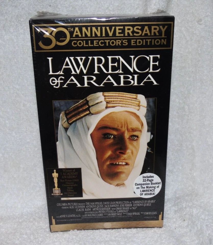 LAWRENCE OF ARABIA VHS Movie Sealed 1992 2 Tape Boxed Set 30th Anniversary - Image 2 of 4
