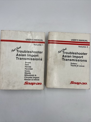 Snap On User’s Manual Volumes 1 & 2 Third Edition 2001 Paperback