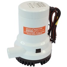 Non-Automatic Electric Bilge Pump, 2000 GPH, 12 Volt, Seaflo Submersible Pump