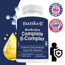 Bioactive Complete B-Complex, Heart, Brain and Nerve Support,  Vegan Capsules