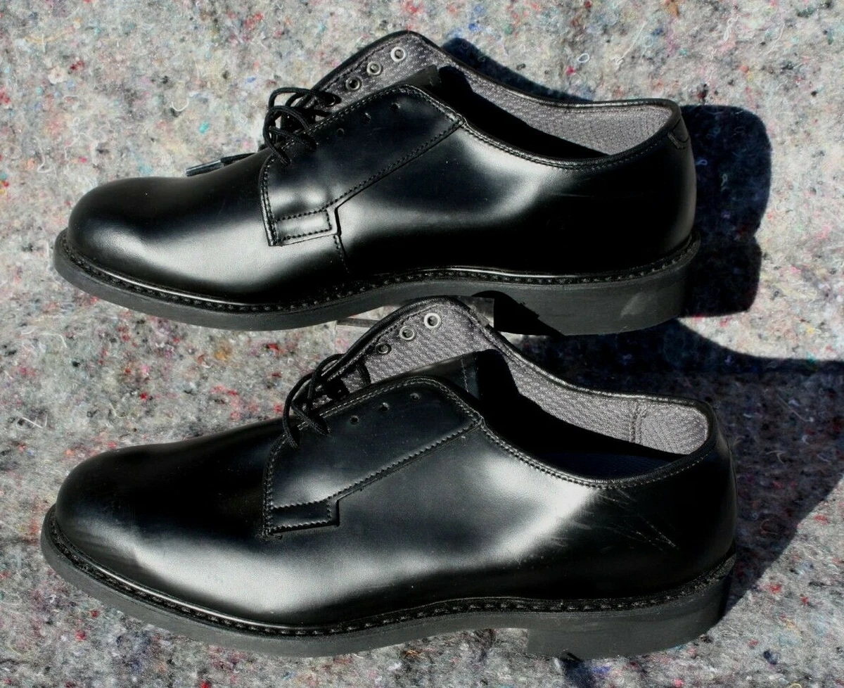 New Bates Men s 968 Black Leather Uniform Dress Shoes Sz 9 D US