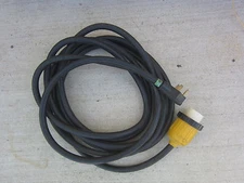 30A 125V Straight Blade Plug to Locking Connector 25' Adapter Extension Cord