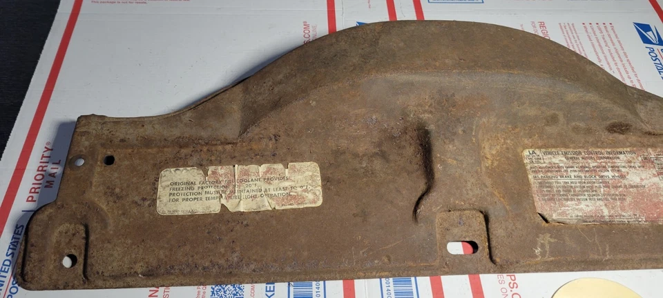 Cubierta de soporte de radiador cubierta de ventilador de 6 cilindros Chevrolet Nova Chevelle 68-72 OEM Foto 4 de 4