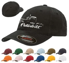 Peterbilt 389 Truck Classic Outline Design Flexfit Hat Cap
