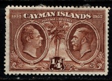 Cayman Islands 1932 King William IV, George V Centenary of Assembly ¼d SG84 Mint