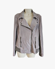 Marrakech Anthropologie Parkway Moto Faux Suede Jacket - Medium - Very Soft!