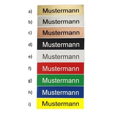 Briefkastenschild Klingelschild Türschild Namensschild Hinweisschild mit Gravur