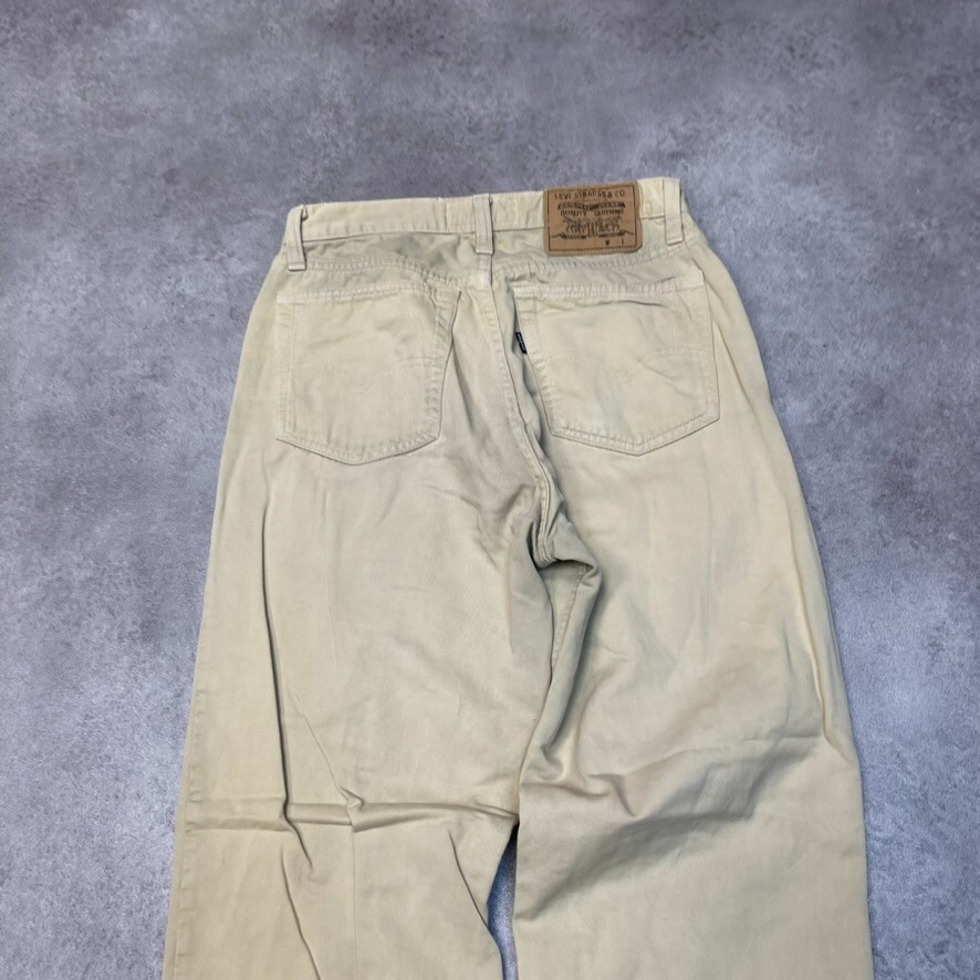 Levis Denim Jeans Womens 26" Regular Straight Fit Trousers, Beige image 6