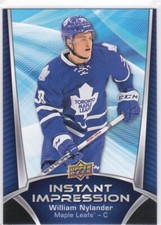 16/17 UD..WILLIAM NYLANDER..INSTANT IMPRESSION..ROOKIE..# II-19..MAPLE LEAFS