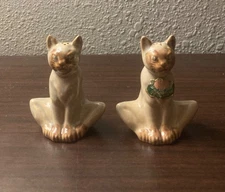 Vintage Rosemeade North Dakota SIAMESE Cat Kitty Salt & Pepper Shaker Label